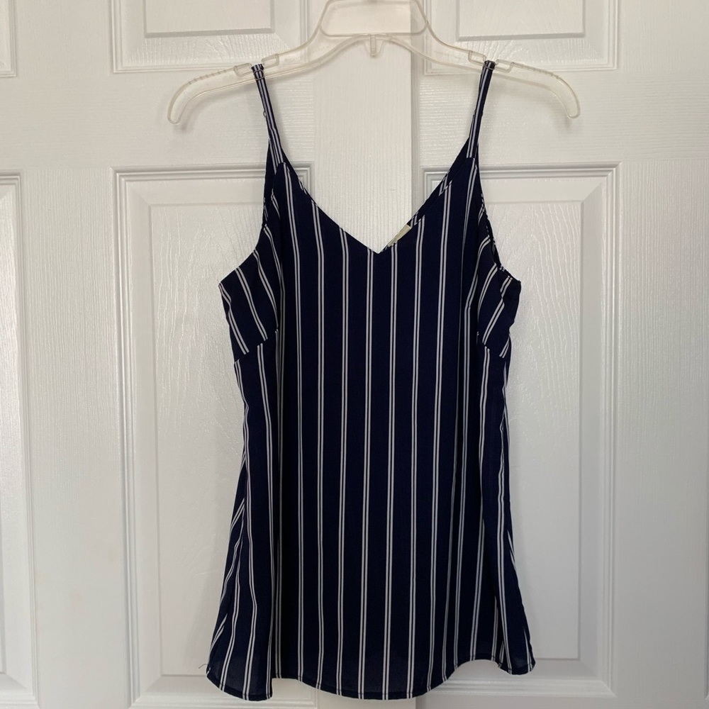 Navy White Stripped Tank Top